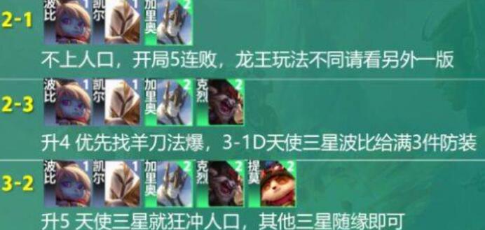 云顶之弈S9登顶天使阵容玩法介绍