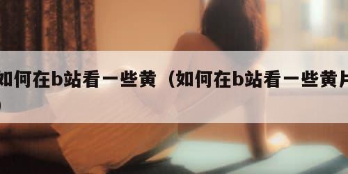 如何在b站看一些黄（如何在b站看一些黄片）