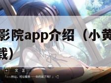 小黄人视频影院app介绍（小黄人视频影院app介绍下载）