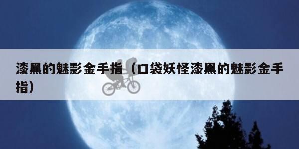 漆黑的魅影金手指（口袋妖怪漆黑的魅影金手指）