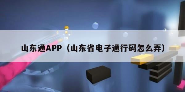 山东通APP（山东省电子通行码怎么弄）