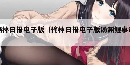 榆林日报电子版（榆林日报电子版汤渊鲤事迹）