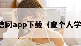 学信网app下载（查个人学历）